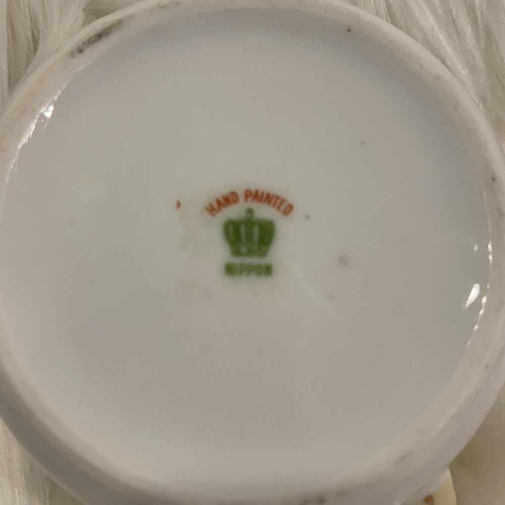 Nippon cream and sugar bowl with spoon. - Picture 5 of 7